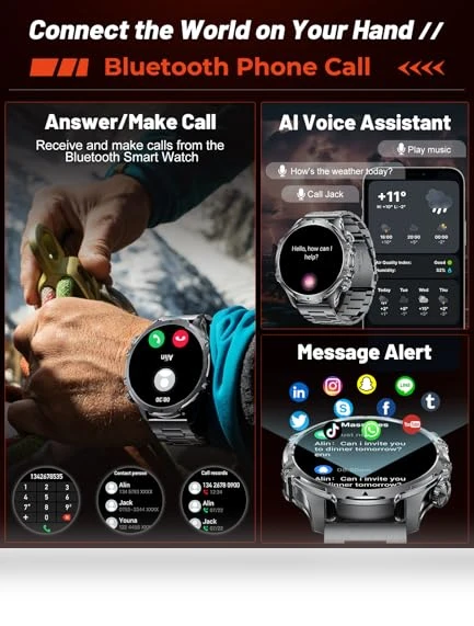 Smart Watch with LED Flashlight and Health Monitoring — Smartwatches, LIGE