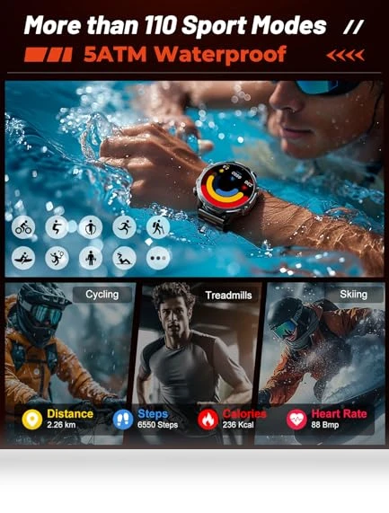 Smart Watch with LED Flashlight and Health Monitoring — Smartwatches, LIGE