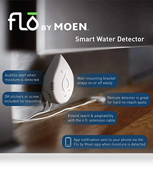 Smart Water Shutoff with Detectors — Water Leak Detection Systems, Moen