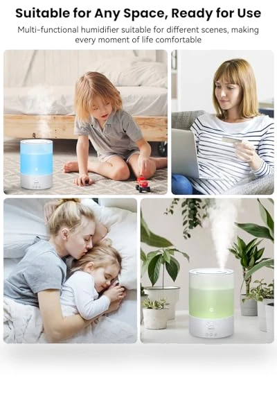 Smart WiFi Air Humidifier with Diffuser and Nightlight — Air Moisturizers, Esemoil