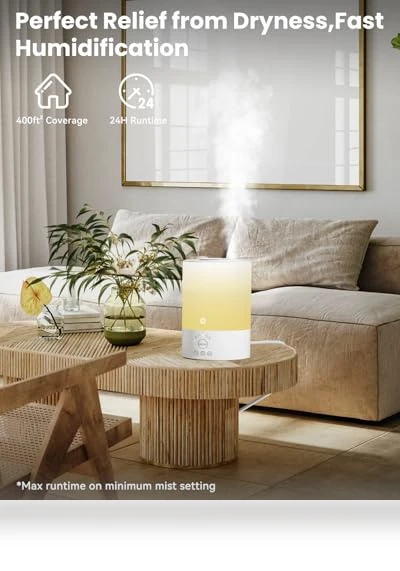 Smart WiFi Air Humidifier with Diffuser and Nightlight — Air Moisturizers, Esemoil