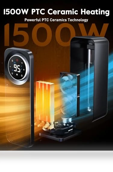 Touch Panel Space Heater — Home Climate Control, GiveBest