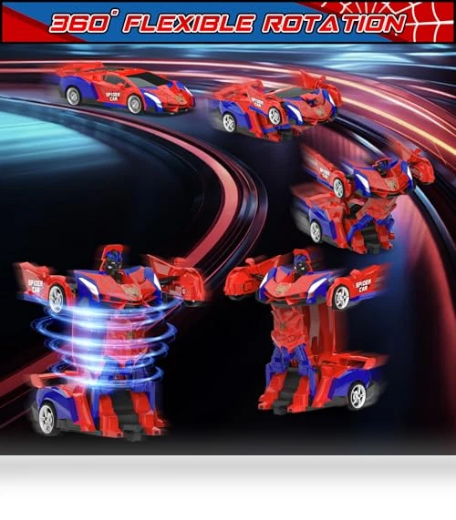 Transform RC Cars with 360° Rotation — Interactive Figures & Robots, BLUEJAY