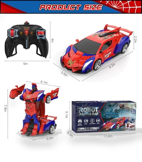 Transform RC Cars with 360° Rotation — Interactive Figures & Robots, BLUEJAY