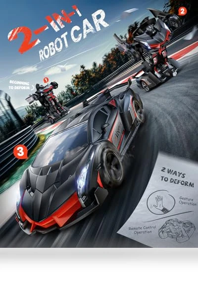 Transform Robot RC Car — Interactive Figures & Robots, Veeniix