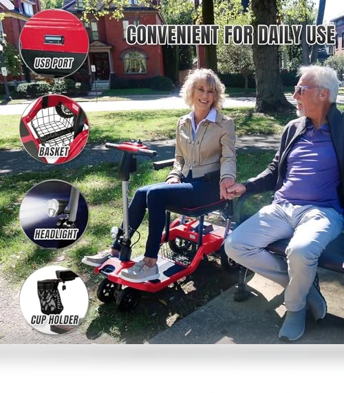 Ultra Lightweight Electric Powered Folding 4 Wheel Mobility Scooter — Mobility Scooters, ZiiROBOT