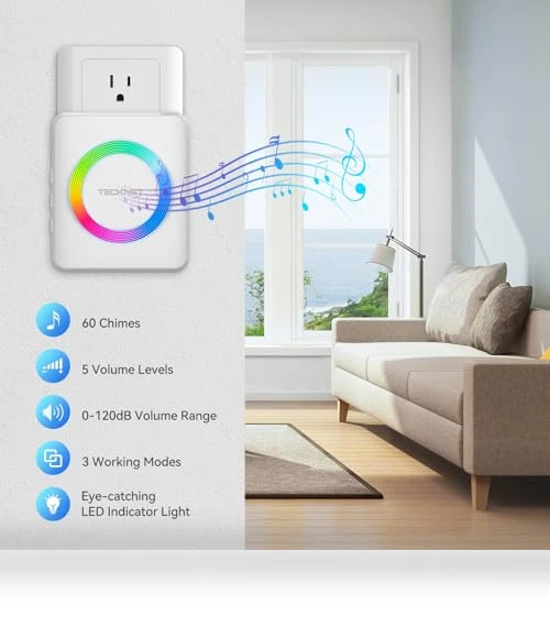 Wireless Doorbell — Chimes, TECKNET
