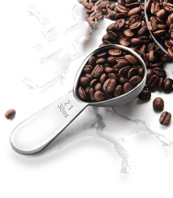 304 Thickened Stainless Steel Coffee Spoon Scales Scaling Spoon — Coffee Scoops, YG