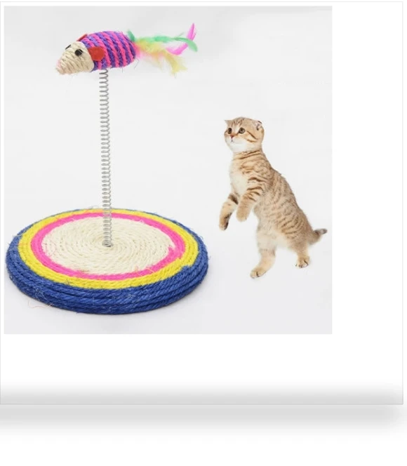 Color Sisal Spring Round Seat Cat Claw Plate — Scratching Posts