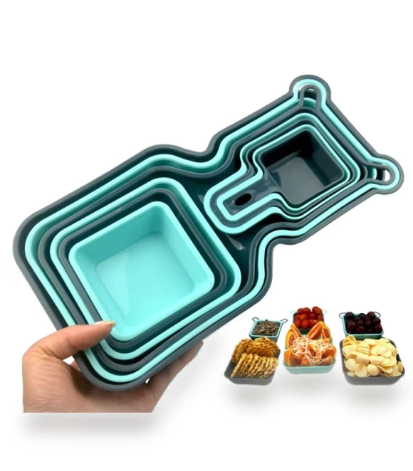 Rainbow Plate Fruit Snack Plate with Multi-Measuring Spoon — Spoons