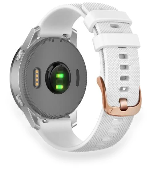 Rose Gold Steel Buckle Silicone Watch Band — Bands, Garmin