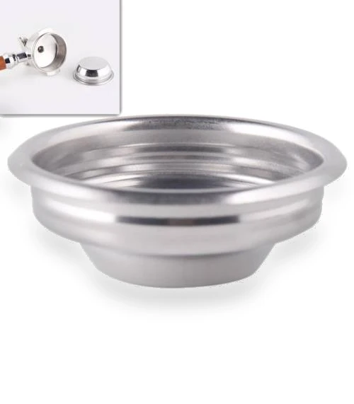 Semi-automatic Coffee Machine Stainless Steel Powder Bowl Brewing Head Filter Bottomless Handle Filter — Replacement Parts