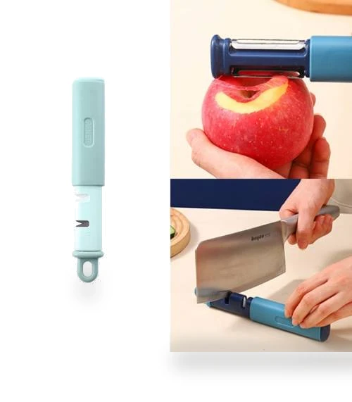 2 in 1 Stainless Steel Peeler with Tungsten Steel Sharpener — Vegetable Peelers