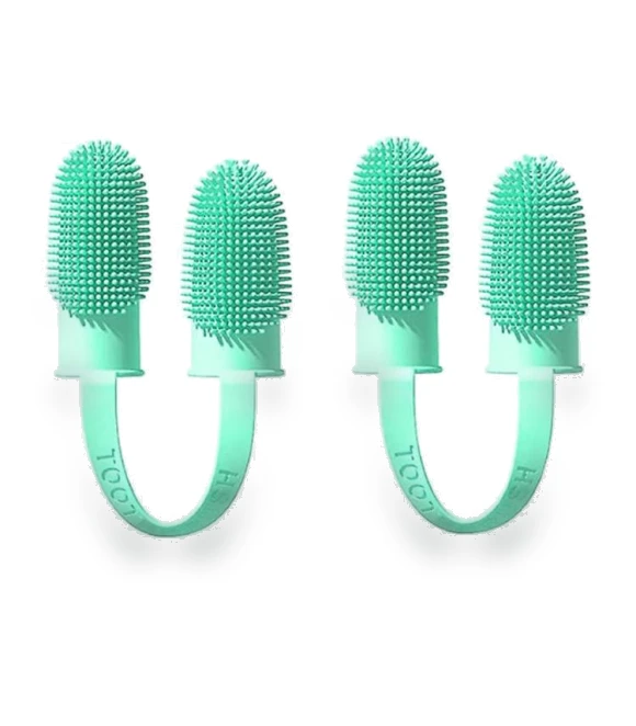 Double Finger Toothbrushes for Pet Teeth Cleaning — Toothbrushes