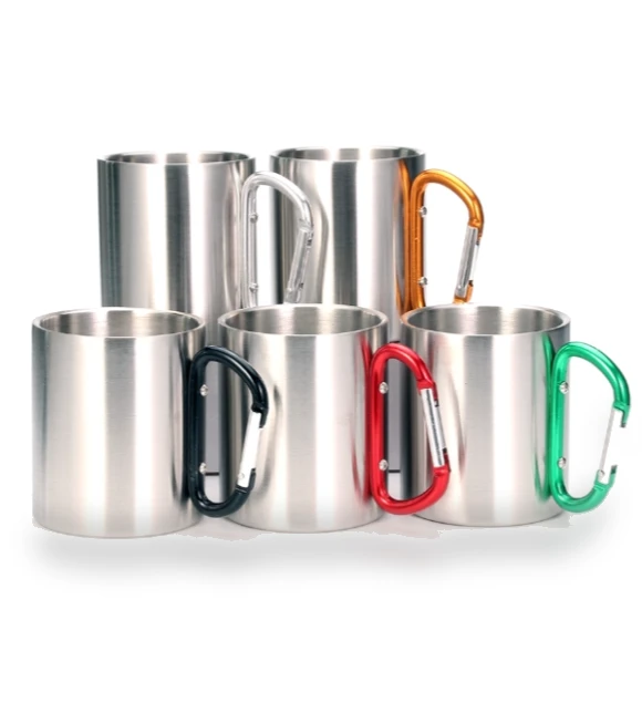 Double-layered mug with carabiner — Travel Mugs