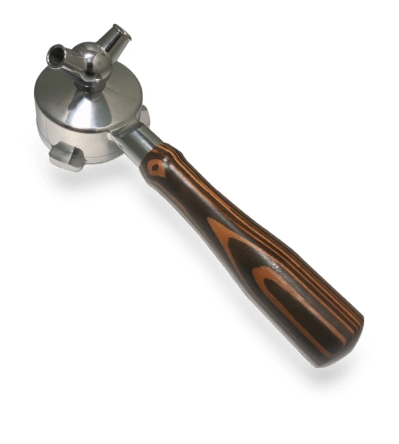 Stainless steel coffee machine with bottom handle — Brewing Excellence