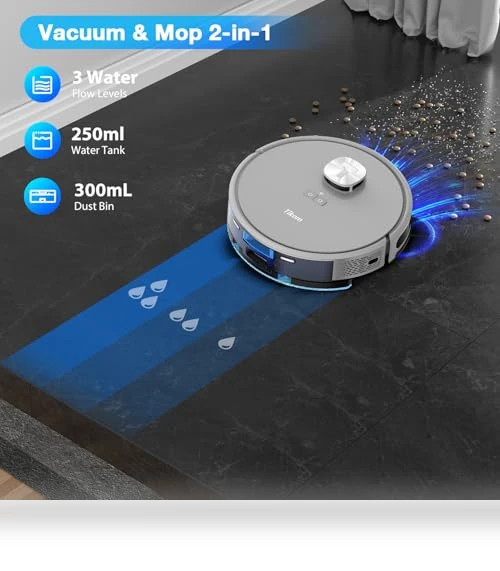 Robot Vacuum and Mop with LiDAR Navigation — Smart Cleaning Robots, Tikom