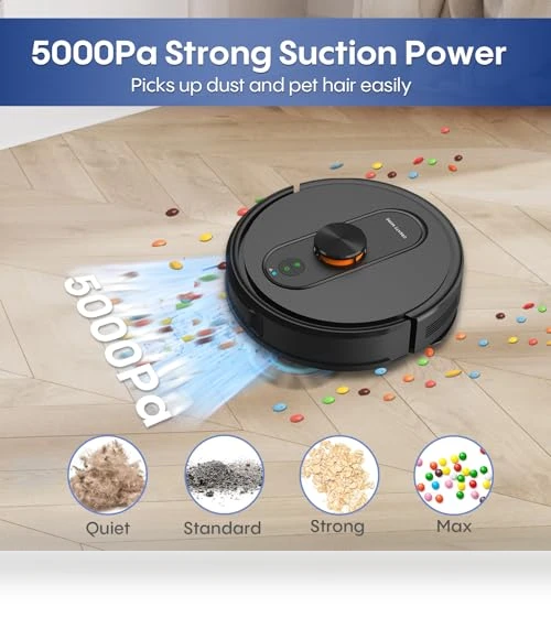 Robot Vacuum and Mop with Self-Emptying — Smart Cleaning Robots, eitton