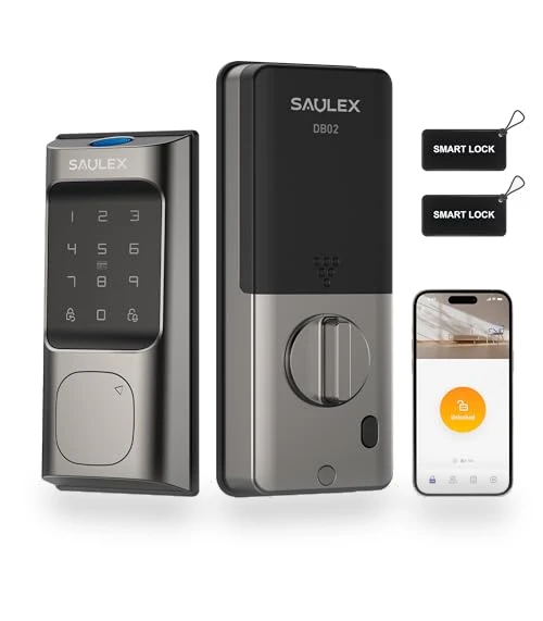 Smart Fingerprint Door Lock — Keyless Entry, Saulex