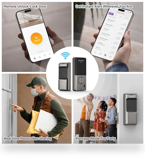 Smart Fingerprint Door Lock — Keyless Entry, Saulex