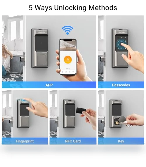 Smart Fingerprint Door Lock — Keyless Entry, Saulex