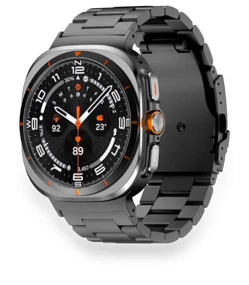 Three Beads Titanium Alloy Metal Watch Band — Bands, Samsung