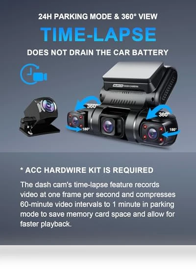 360 Degree View 4 Channel Dash Cam — Car Accessories & Gadgets, PRUVEEO