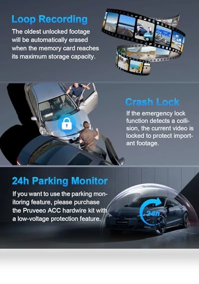 360 Degree View 4 Channel Dash Cam — Car Accessories & Gadgets, PRUVEEO