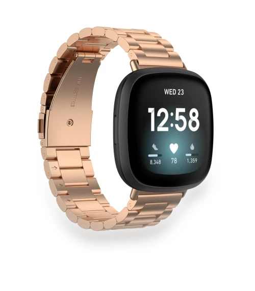 Beads Stainless Steel Watch Band — Bands, Fitbit