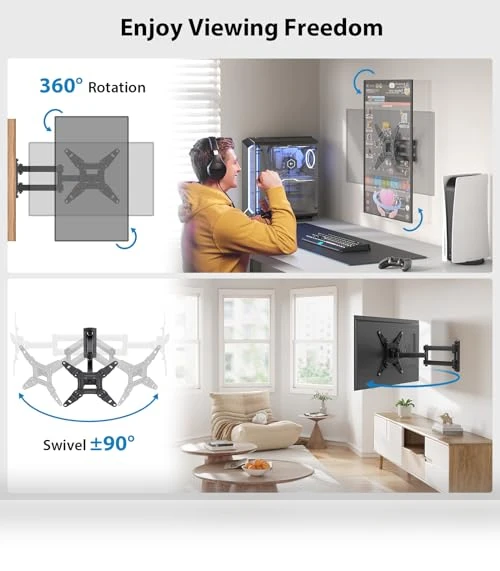 Full Motion TV Monitor Wall Mount Bracket — Display Mounts, Pipishell