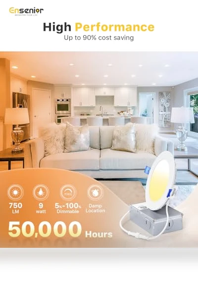 LED Recessed Ceiling Light — Compact Fluorescent, Ensenior