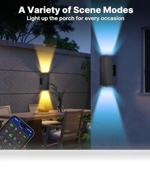 Outdoor Wall Lights 2 Pack — Garden Illumination, futxnziey