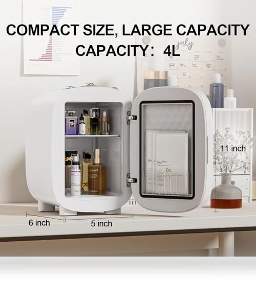 Skincare Fridge with LED Light Mirror — Mini Fridges, LIGIANT