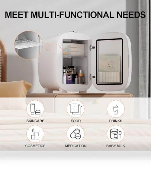 Skincare Fridge with LED Light Mirror — Mini Fridges, LIGIANT