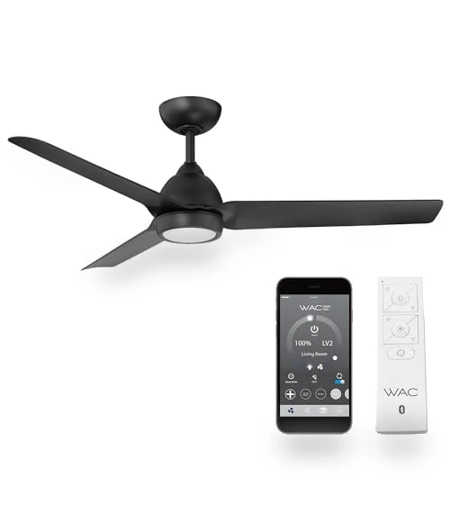 Smart Home Ceiling Fan with LED Light Kit — Ceiling Fan Wall Controls, WAC Lighting