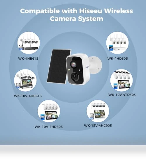 Solar Security Cameras Wireless Outdoor — Smart Home Security, Hiseeu