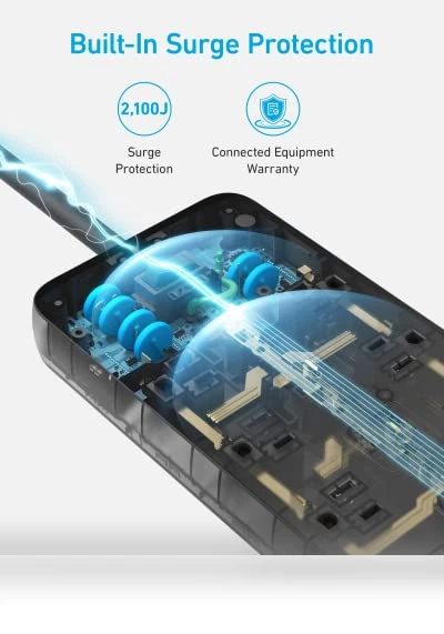 Surge Protector Power Strip — Power Solutions & Surge Protection, Anker