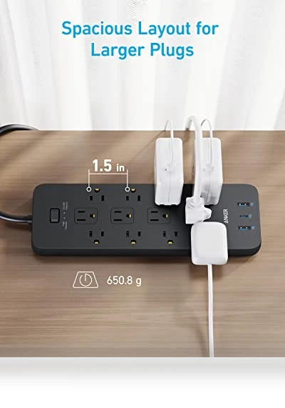 Surge Protector Power Strip — Power Solutions & Surge Protection, Anker