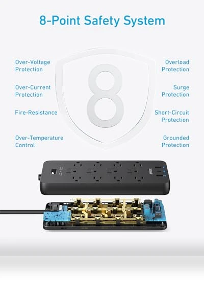 Surge Protector Power Strip — Power Solutions & Surge Protection, Anker