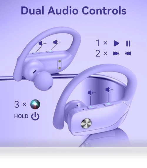 Wireless Earbuds with LED Display — In-Ear Headphones, BMANI