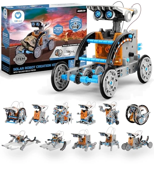 12-in-1 Education Solar Robot Toys — Solar Power, Sillbird