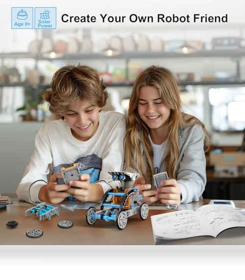 12-in-1 Education Solar Robot Toys — Solar Power, Sillbird