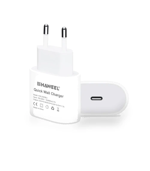 20W Single USB-C / Type-C Interface QC Travel Charger — Chargers, HAWEEL