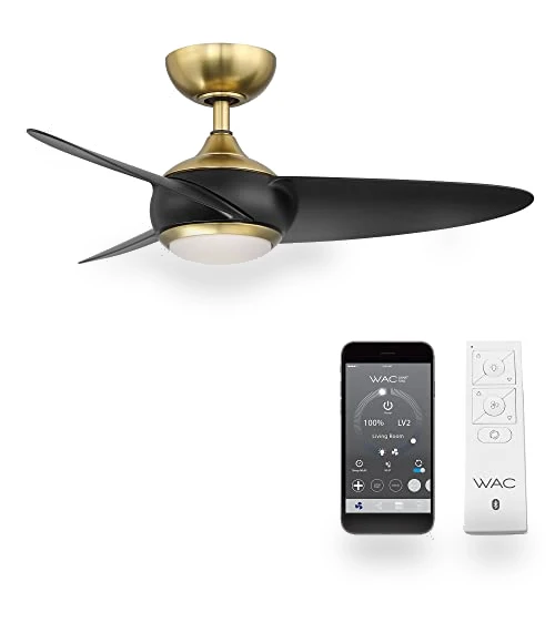 3-Blade Smart Home Ceiling Fan with LED Light Kit — Ceiling Fan Lighting Solutions, WAC Lighting