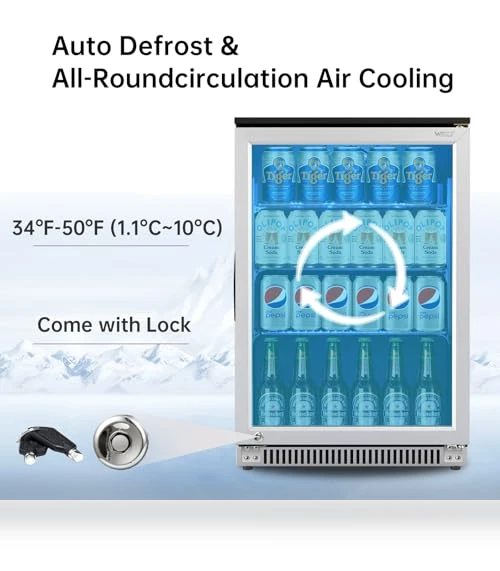Built-in Beverage Refrigerator with Lock — Drink Coolers, Weili