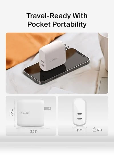 Dual Port USB-C Wall Charger — USB Hubs, Belkin