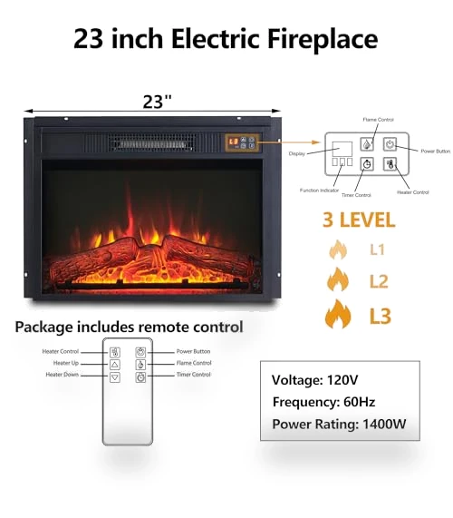 Electric Fireplace with Mantel — Outdoor Fireplaces, Aitjunz