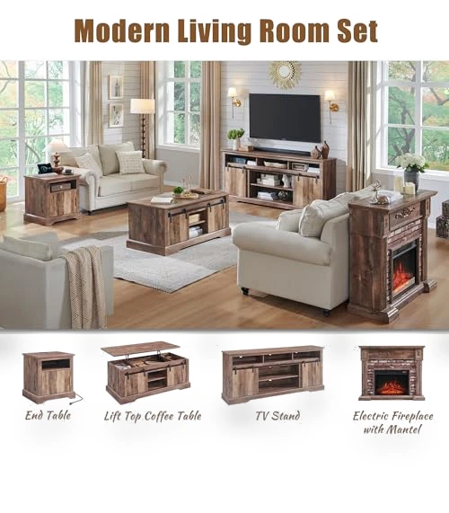 Electric Fireplace with Mantel — Outdoor Fireplaces, Aitjunz