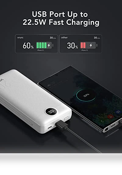 Fast Charging Portable Charger with LED Display — Chargers, VRURC