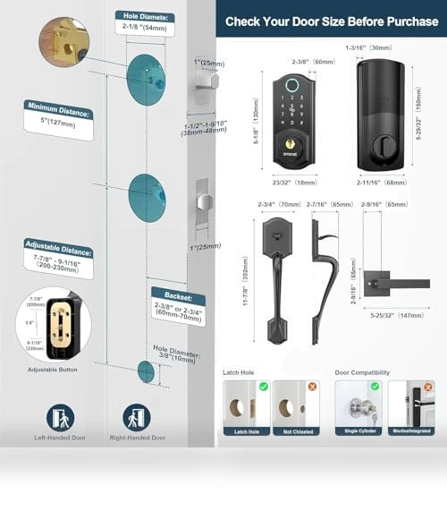 Keyless Entry Smart Lock with Handle — Smart Home Security, SMONET